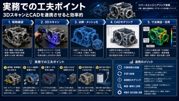 3DスキャンとCADを連携させると効率的