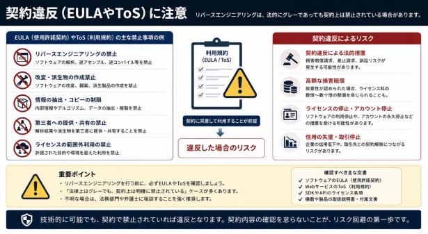 契約違反（EULAやToS）