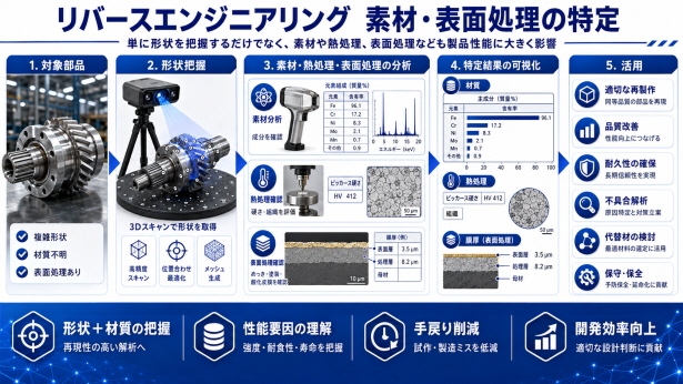 素材・表面処理の特定